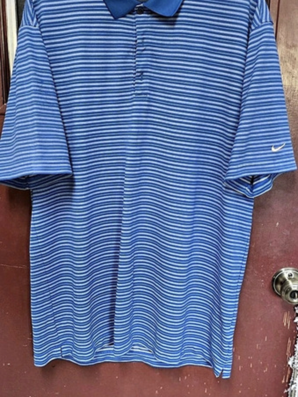 Nike Dri-FIT polo Striped Blue & White XL